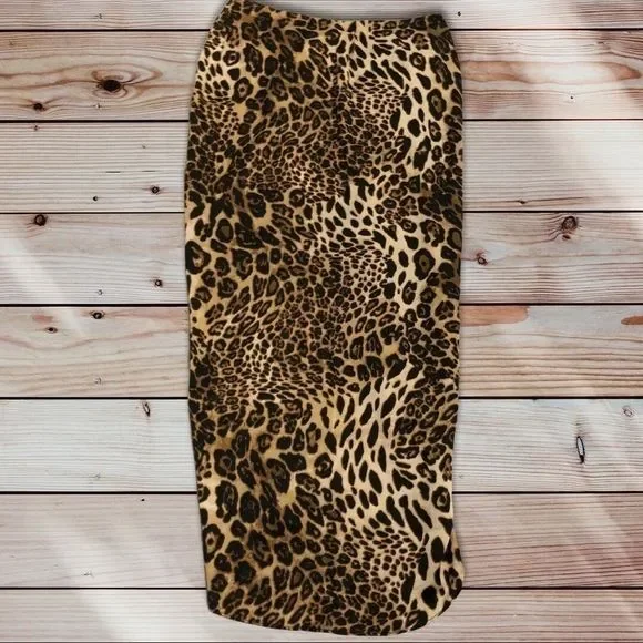 BB DAKOTA Ruched Drawstring Leopard Print Skirt - Picture 3 of 9